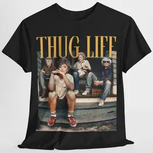 The Golden Girls Thug Life Shirt Unisex  Cotton Baggy Medium Graphic Tee for Comfortable Streetwear