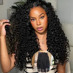 SIFULAN Burmese Curly Bundles Human Hair 100% Unprocessed 14A Raw Virgin Hair Bundles Burmese Curly One Bundles 3C4A Deep Wave Bundles Human Hair with Spiral Curls Double Weft Natural Color