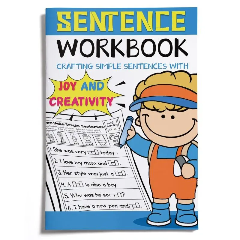 English Sentences Workbook, 1 Count Color and Learn for Kids, Sentence Structure Workbook, English Language Workbook, Educational Supplies, School Supplies, Learning Tool, Learning Materials