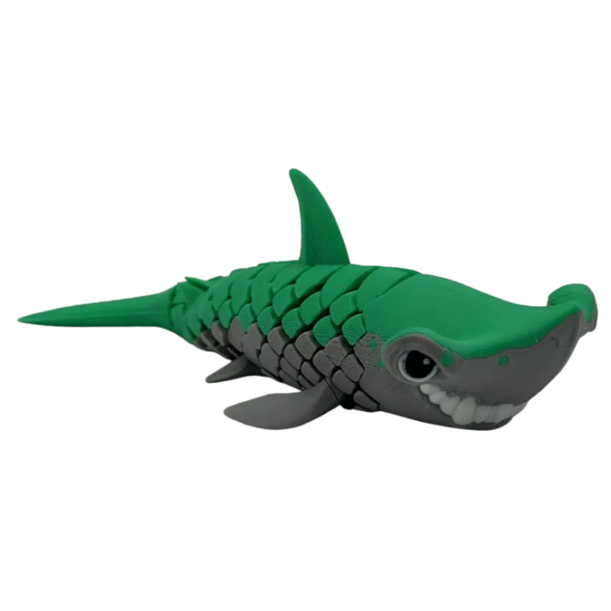 Green Hammerhead Shark - Dual-Fidget Refrigerator Magnet