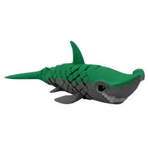 Green Hammerhead Shark - Dual-Fidget Refrigerator Magnet