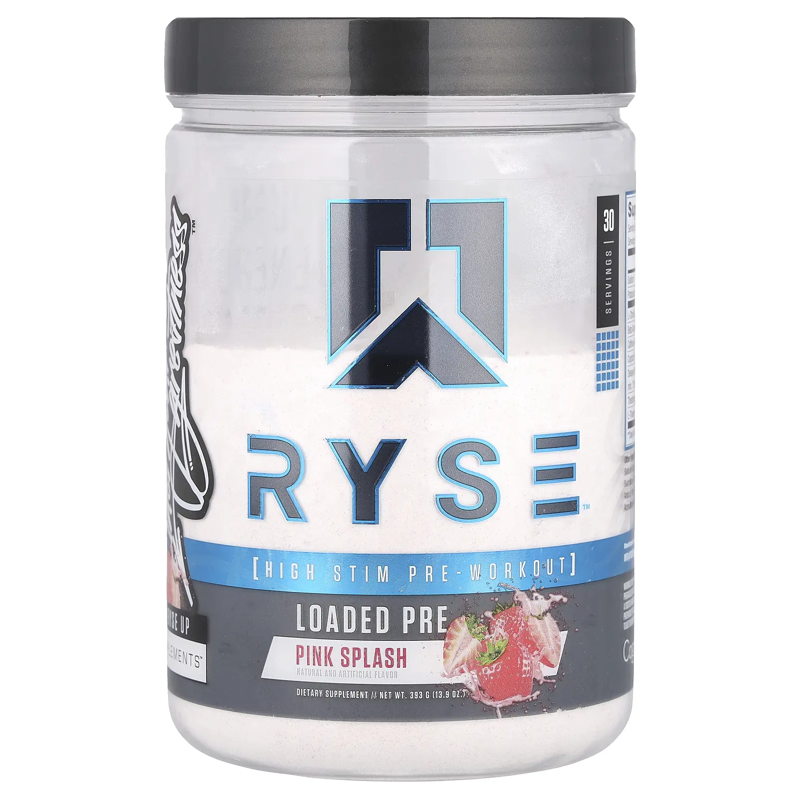 RYSE Loaded Pre, High Stim Pre-Workout, Pink Splash, 13.9 oz (393 g) RYSE Loaded Pre, High Stim Pre-Workout, Pink Splash, 13.9 oz (393 g)