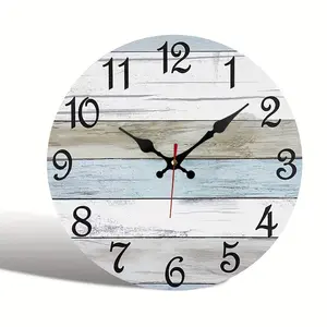 Retro Countryside Silent Wall Clock Rustic Indoor Household Home Ornament # PastoralWallClock # VintageSilentClock # CountrysideHomeDecor # RusticStyle # KitchenWallDecor # HolidayHomeDecor # LivingRoomOrnament