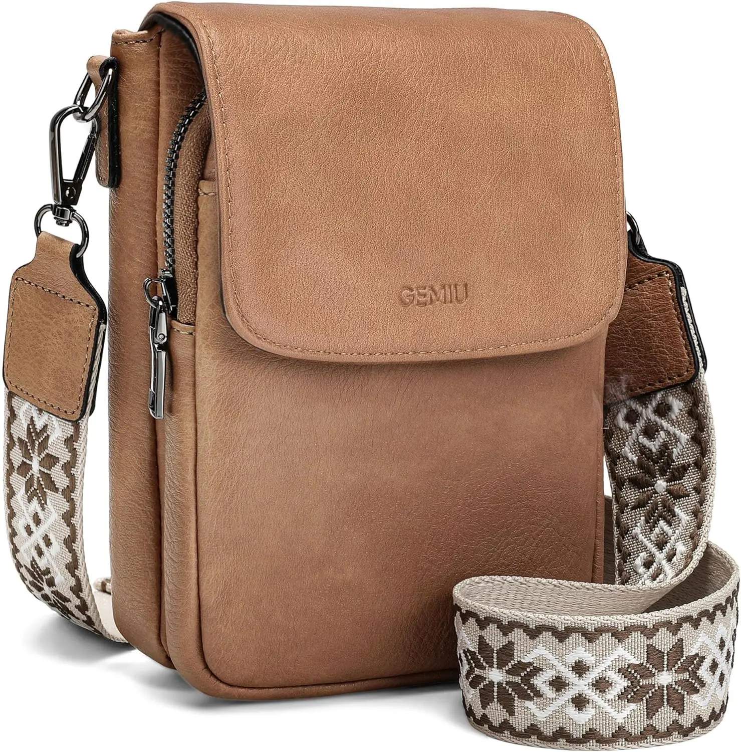 Women's Small Crossbody Bag with Card Slots, Cell Phone Holder & Wallet Functionality