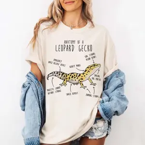 Comfort Colors Leopard Gecko Shirt, Funny Anatomy Reptile Tee, Exotic Pet Lover Gift, Cute Science T-Shirt