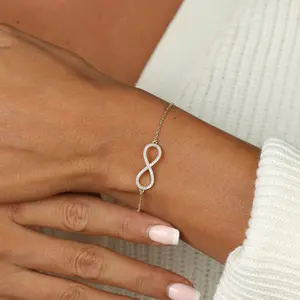 Dazzling Infinity Bracelet - Crystal Infinity Chain for Women