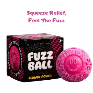 NEE DOH Fuzz Ball Sensory Stress Ball – Soft Squeeze Fidget Toy, Colorful Tactile Squishy Ball for Kids Ages 3+