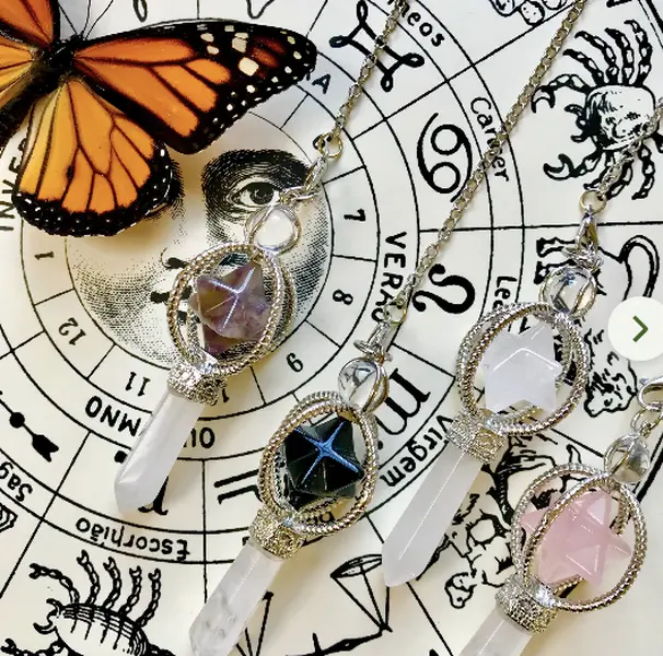 Merkaba Crystal Pendulum for Healing, Meditation & Divination