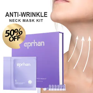 EPRHAN Neck Mask Kit – Firming & Lifting Treatment with Peptide Serum + Collagen Mask | Smooth Fine Lines & Wrinkles, At-Home Spa-7 Ampoules+7 Masks
