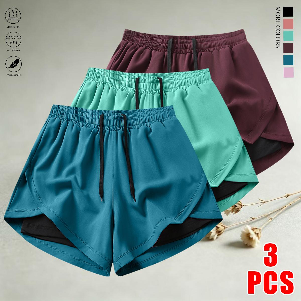 High-stretch, quick-dry, breathable women’s athletic shorts that prevent exposure—ideal for running, fitness, yoga training, and casual wear; versatile shorts available in multiple colors.