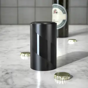 Magnetic Beer Bottle Opener, Bottle CapOpener, Press & Pop Lid Open, Bar OpenerStainless Steel Automatic Push & PullMagnet Bottle Top Opener Kitchen Utensils