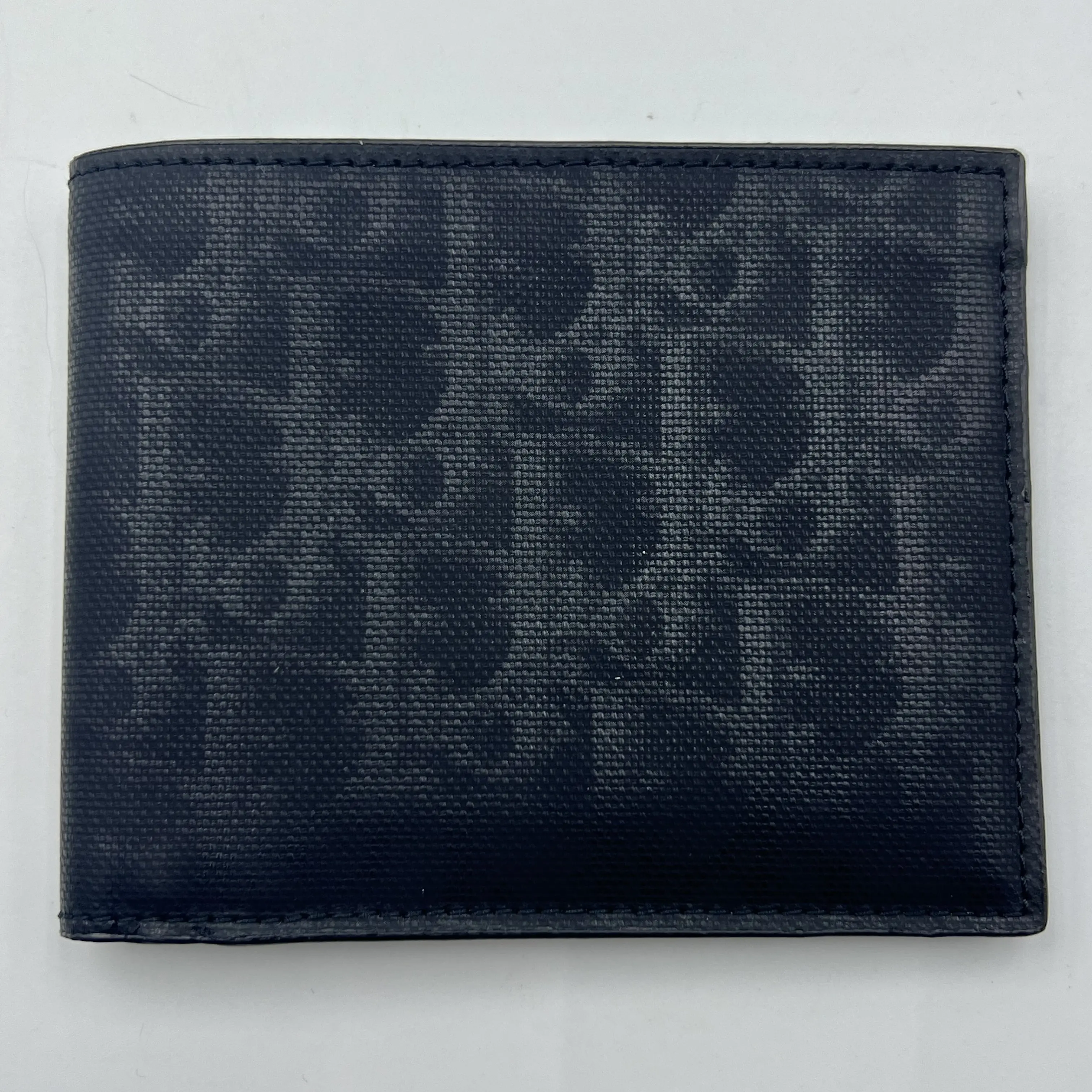 Pre-owned Dior Coated Canvas Small Leather Goods Black Oblique Bifold Wallet