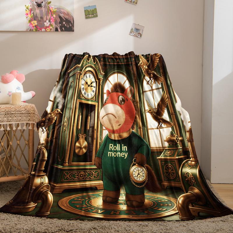 Royal Palace Cute Crying Horse Blanket, Heartwarming Gift for Horse & Fairy Tale Lovers, Ultra-soft & Fluffy, Perfect for Snuggling & Room Decoration