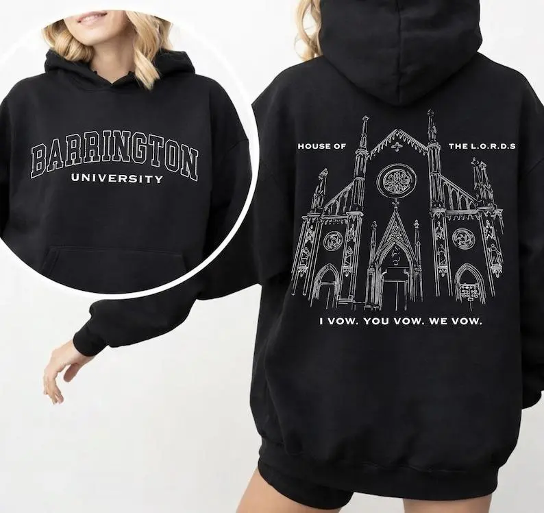Barrington University Hoodie Sweatshirt TShirt, The Lords Series Book Hoodie, Chaotic Book Tee, Gift For Book Lover,  Bookish Shirt, Books, Dark Romance, Booktok