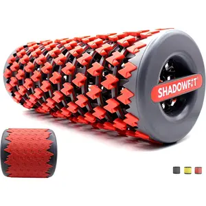 Adjustable Shadowfit Foam Roller Equipment for Sore Muscle, Tissues ∣ Massage Rollers for Maximum Tension Relief ∣ High Density Foam for Deep Tissue Pain Relief, Thigh, Arms (Red)