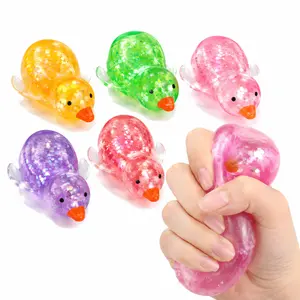 Festive Duck Squeeze Toys, Soft Silicone Squishy Sensory Set, Adorable Desk Decor Stress Relief Toy, Ideal Gift for Kids & Coworkers