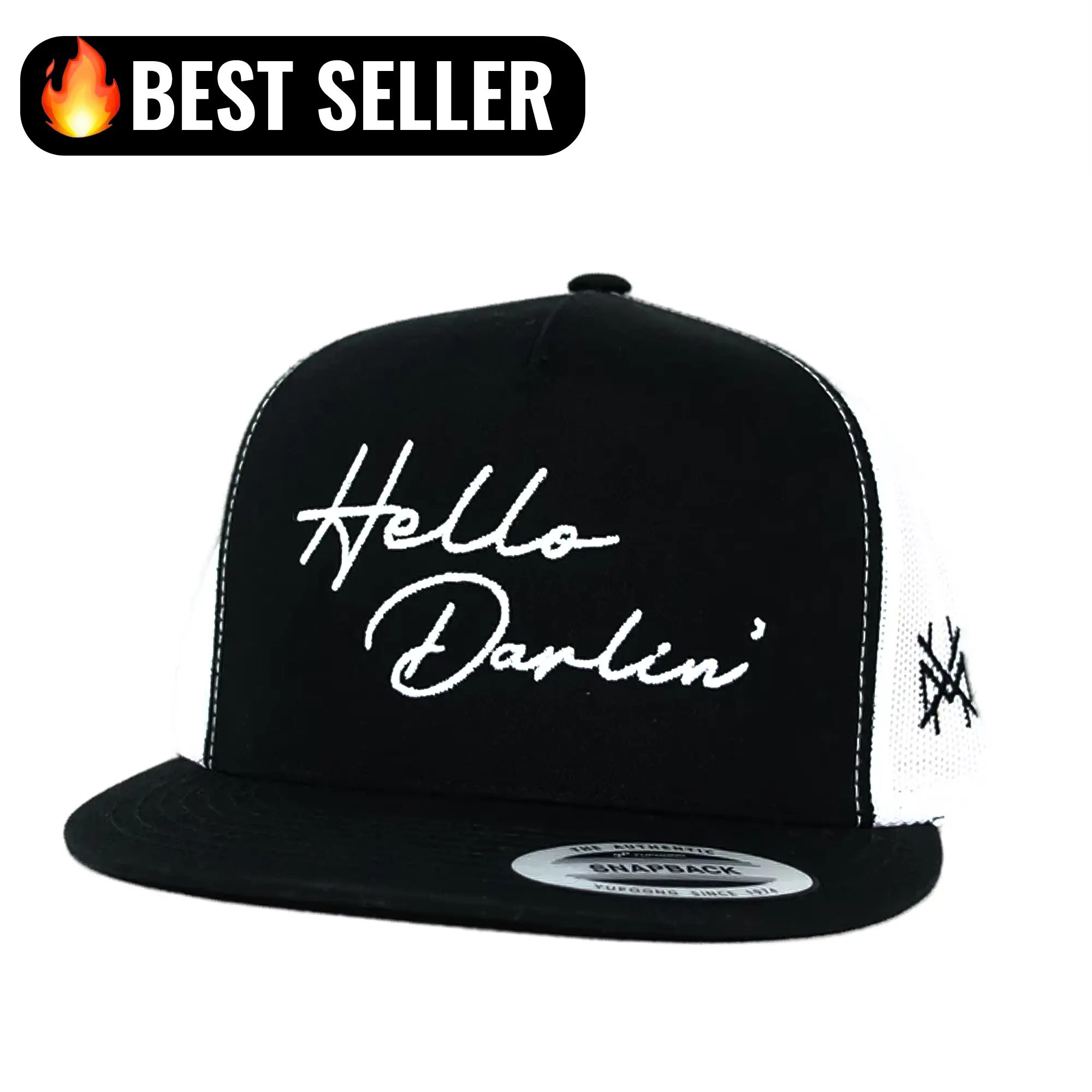 Flat Bill Black/White