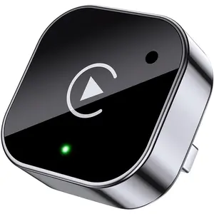 2-in-1   &  Adapter, Plug & Play  Dongle Converts Wired to ,  Auto-Connect, No Delay, Compact Design for  & Android with USB/USB-C Port(Black)