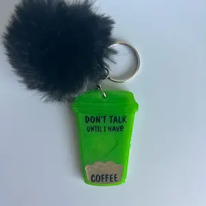 Funbelievable Favors Personalized Coffee Resin Keychain