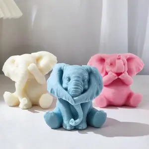 3D Silicone Elephant Mold for Candle, Soap, Resin and Clay Crafts, Ideal Home Gift and Decoration Tool