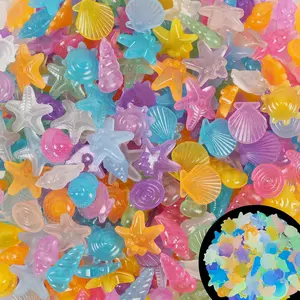 100pc Sea Glow in The Dark Rocks Aquarium Glow Stones Rocks for Fish Tank Glow Pebbles for Fairy Garden,Yard,Bonsai,DIY Crafts,Color