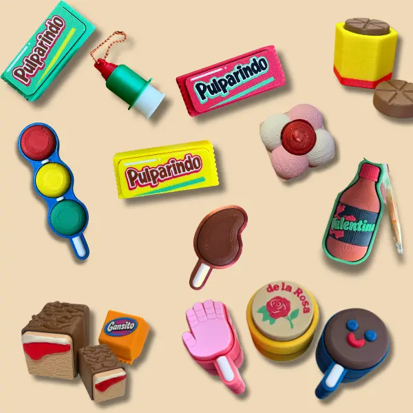 Clicker Fidget - Stress Relief Fidgeting Clickers 3D-Printed Fidgets Inspired by Mexican Snacks Keychains Clicker Fidget - Stress Relief Fidgeting Clickers 3D-Printed Fidgets Inspired by Mexican Snacks Keychains