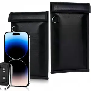 Faraday Bags for Phones and Car Key 2 Pack, Signal Blocking Pouch, Cell Phone Signal Jammer, Car Key/WiFi/RFID/GPS Signal Blocker Black (m), Cars Accessories, Car Stuff