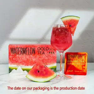 Watermelon Oolong Tea 50g (5g×10pack) With Watermelon Dragon Fruit Apple Strawberry Real Fruit Inside
