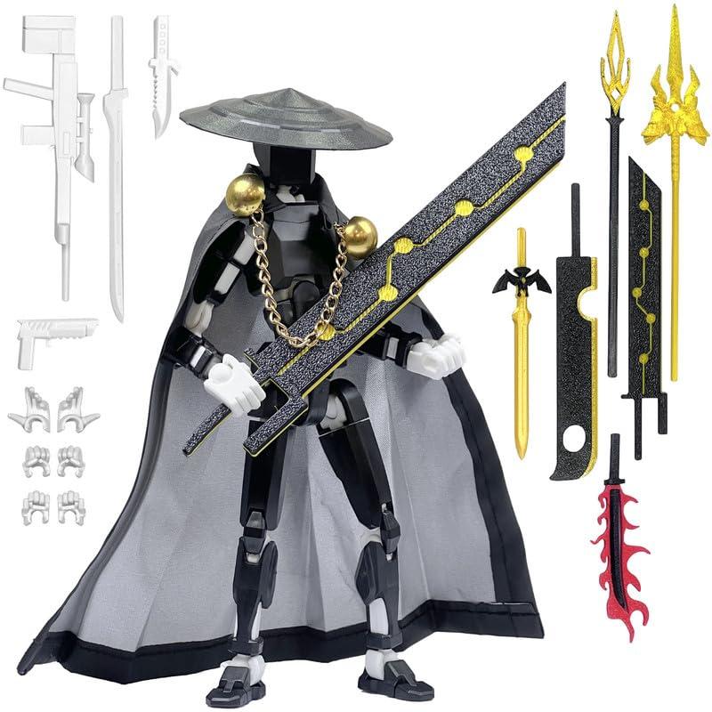Assembly Completed T13 Action Figures,Dummy 13 Action Figure, Robo 13 3D Printed Action Figure - The Ultimate Hero for Action-Packed Playtime, 5.2 Inch (Swordsman)