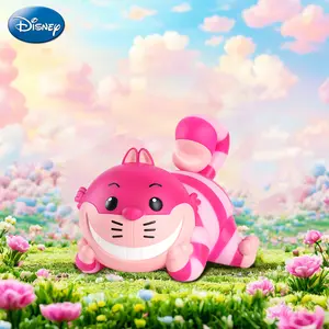 L-1PC Disney Officially Licensed Cheshire Cat Figural Statue Piggy Bank PVC Movie Peripheral Collectible Novelty Change Series Money Bank Save Money Furniture Interior Desktop Decoration Cool Birthday Gift MN-25336