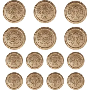 14 count Matte  Metal Blazer Button Set, 15mm 20mm Suit Metal Buttons for Blazer, Suits,  Coat, Uniform, Jacket, Sewing  Buttons