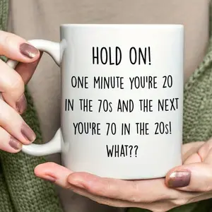 Funny 70th Birthday Mug You're 20in The 70s And 70in The 20s Mug Birthday Coffee Mug Gifts for 70th Birthday Gifts for Grandma Grandpa Mom Dad Gag Gifts for Friend 70th Birthday Gifts (Multi 5)