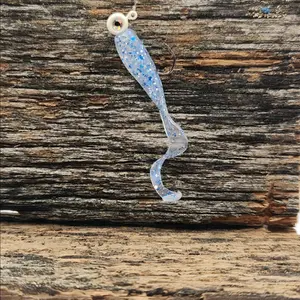 Monkey Milk Blue/Silver Curly Kicker Crappie Bait