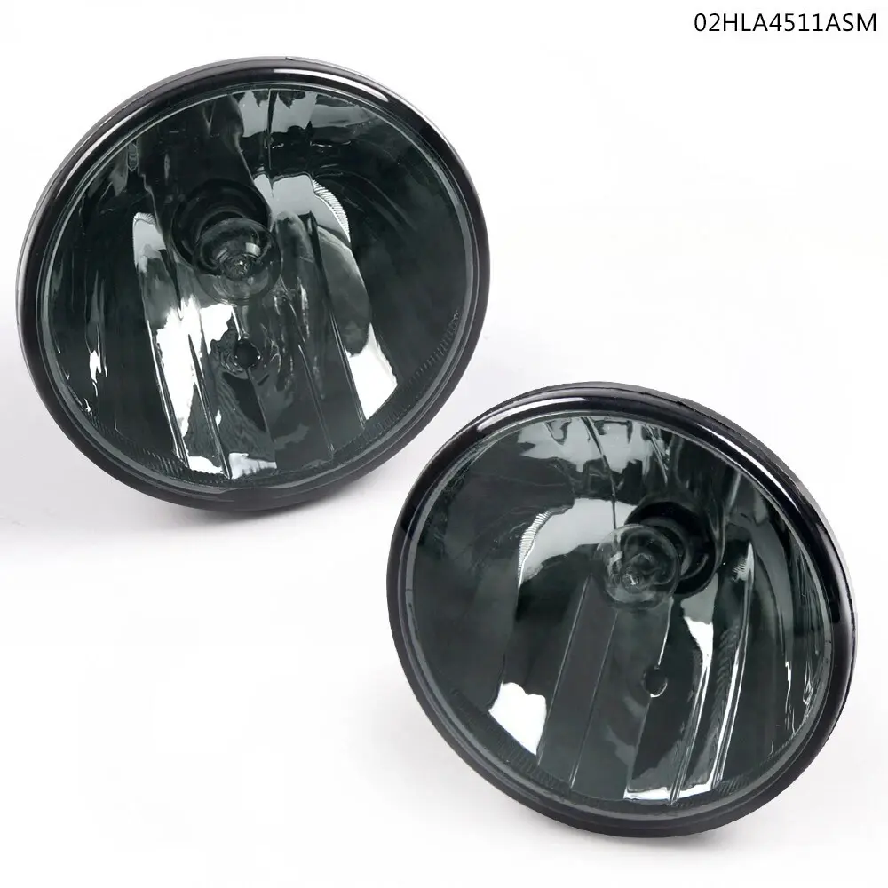 Fit For 07-14 Tahoe Avalanche Yukon Suburban Smoked Bumper Fog Light W/2Bulbs
