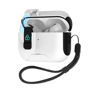 Safety Lock Magnetic Design with Stand, Anti-Drop Earphone Case for AirPods 4, 3, Pro 2, Pro, 1/2, Durable Protection for Your Earbuds