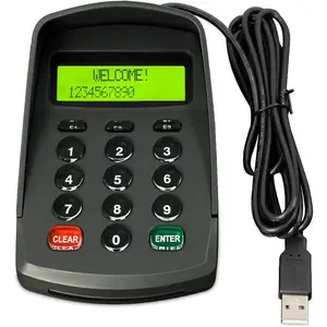 USB 15  Keypad Numeric Keyboard Numpad/Digital Keyboard/Pin Pad with LCD Plug and Play Support EPOS System