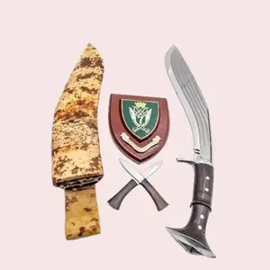 16 Inch 5 Fuller Hand Forged Kukri Knife, Handmade Kukri