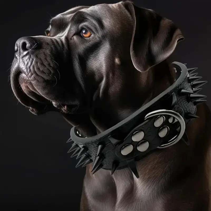 Studded Dog Collar for Large Dogs – Adjustable Heavy Duty Pet Collar