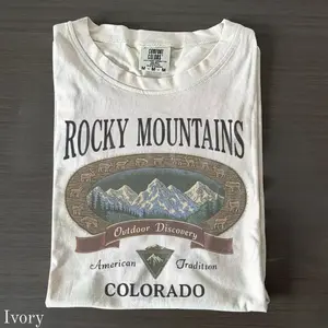 Comfort Colors Rocky Mountains Colorado T-Shirt, Outdoor Discovery Graphic Tee, 90s Mountain Hiking Shirt, Nature Top