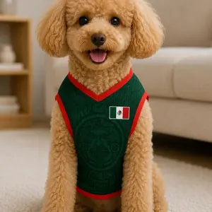 Pet Soccer Mexico Jersey, Team Dog Shirt, Game Day Outfit for Dogs, Football Cat Clothes, Custom Name Number Puppy Football Jersey NCU