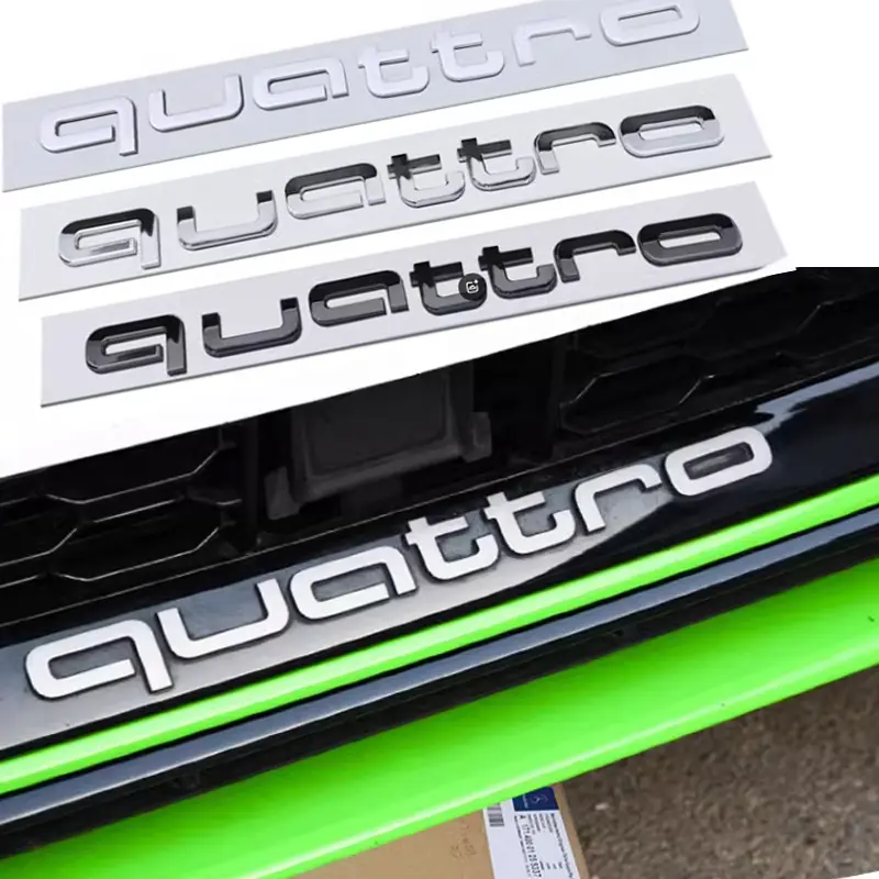 2026 New For Audi Quattro ABS Car Decals RS4 RS5 Q3 S3 A3 A5 A6 A4 RS3 RS6 A1 Q5 Q2 S5 RS7 Trunk Emblem Front Grille Stickers Accessories For Car Décor