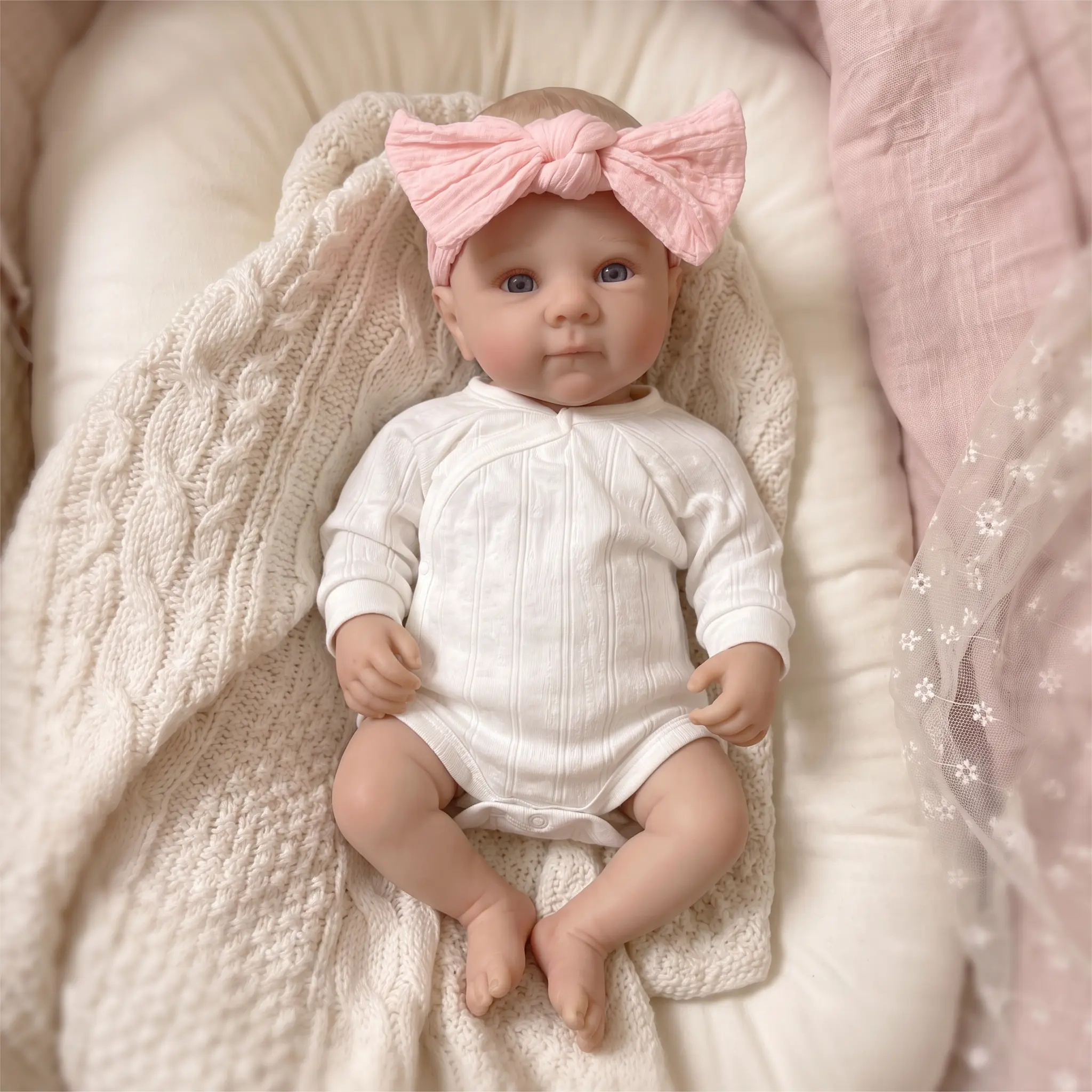 Lifelike Reborn Baby Dolls 20 Inch Full vinyl body Real Life Baby Dolls gifts for Mother's Day Valentine's Day Children's Day & Christmas