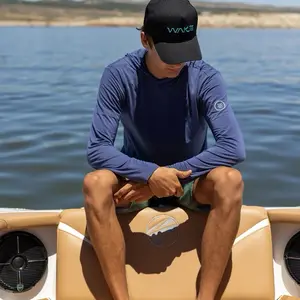 WAKE WEAR Ultra-Soft Bamboo Sun Hoodie Built-in UV Protection Buttery Soft Gentle On Skin Ultra Stretchy Antimicrobial Natural Fibers Perfect for Wakeboarding, Wakesurfing, Boating and Lake Day