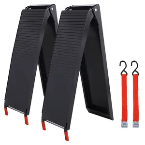 2PCS Truck Ramps, 80"x12" Portable Loading Ramps for Pickup Trucks 1500 LBS Capacity Aluminum Folding Ramps with Buckle