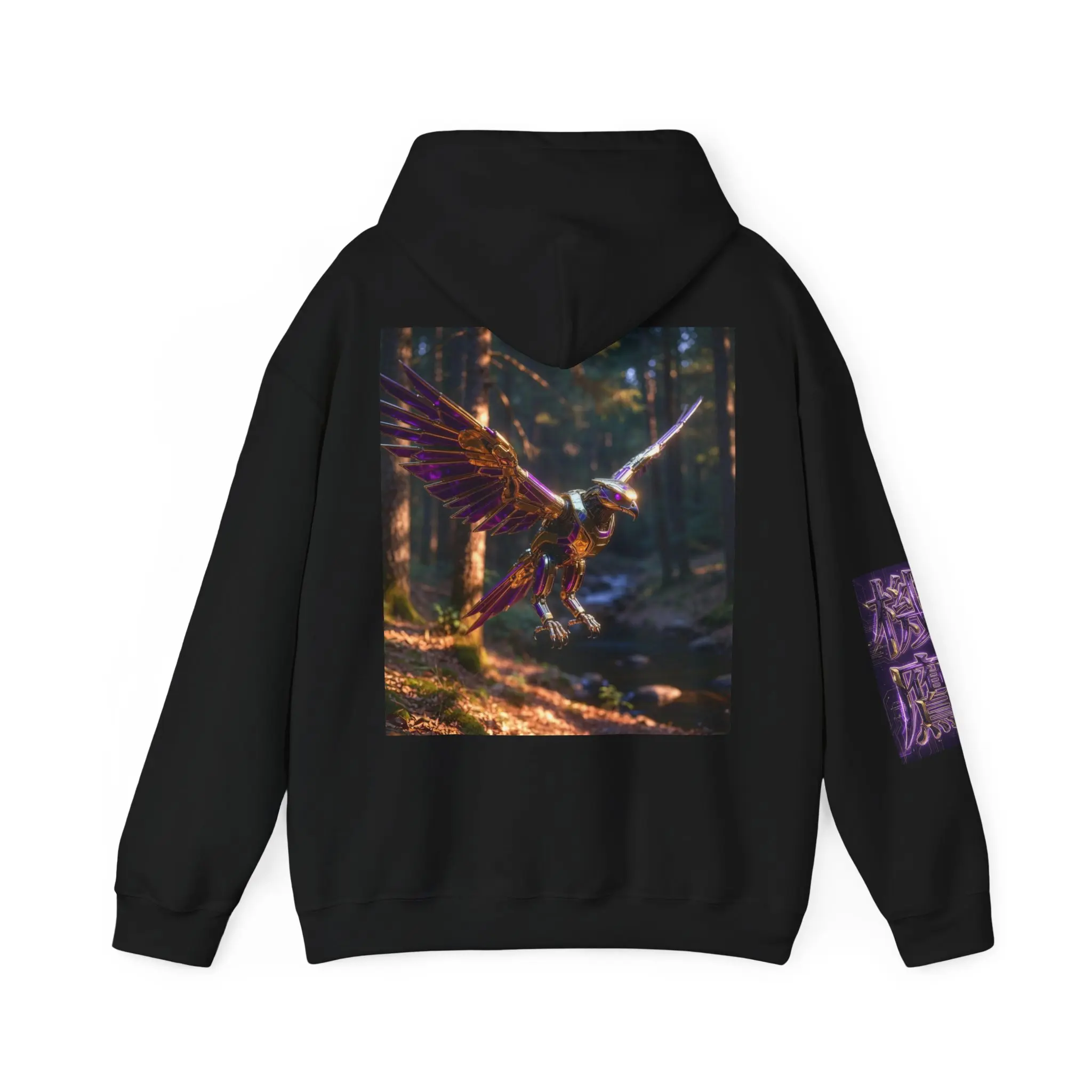 Midknights Gothic Script hoodie | Forest Gryphon Illustration hoodie