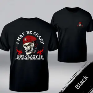 “Crazy vs Stupid” Funny Quote Halloween Shirt 2-Side Unisex Tee, Spooky Humor 2025 Gift for Children Youth Adult Family And Friends Birthday Anniversary Holiday Christmas Halloween