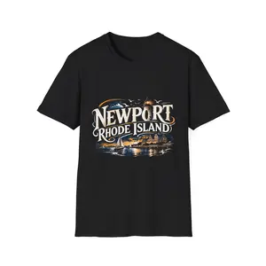 Newport Rhode Island Skyline T-Shirt | Nautical Harbor Design