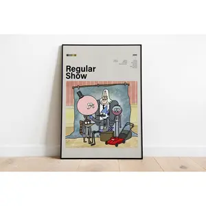 (No Frame) Regular Show, Regular Show Poster, Minimalist Poster, Vintage Retro Wall Decor, Flexible Sizes, Epic Tv Series Poster