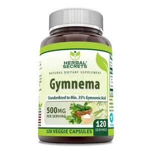 Herbal Secrets Gymnema 500 Mg | 120 Vegetarian Capsules Supplement | Non-GMO | Gluten-Free | Made in USA