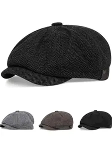 Newsboy Cap for Men - Irish Newsies Cabbie Hat - Flat Casual Hat